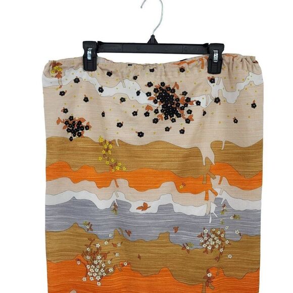 Vtg 70's Womens Skirt Handmade Drawstring Convertible Halter Strapless Dress M - Picture 12 of 13